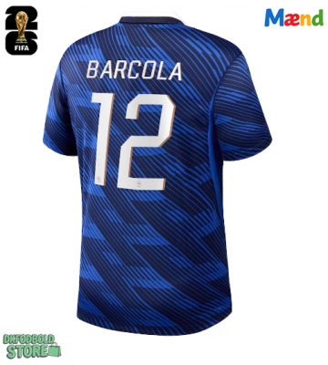 Frankrig Bradley Barcola #12 Replika Hjemmebanetrøje VM 2026 Kortærmet